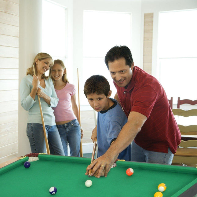 47" Folding Billiard Table, Pool Game Table Includes Cues - costzon