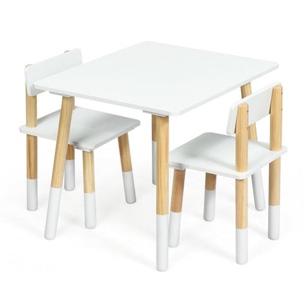 Costzon Kids Table and Chair Set, Wooden Table Furniture for Toddler Drawing Reading Arts Crafts Snack Time - costzon