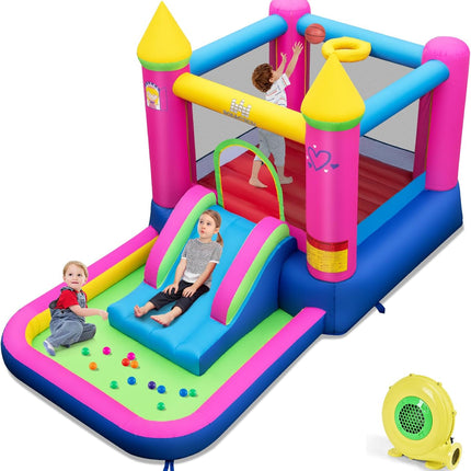 BOUNTECH Inflatable Bounce House with Ball Pit Princess Bouncy House for Kids