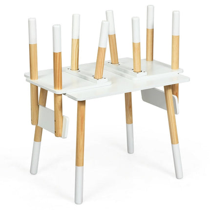 Costzon Kids Table and Chair Set, Wooden Table Furniture for Toddler Drawing Reading Arts Crafts Snack Time - costzon