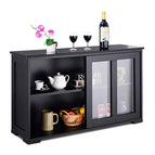 Black Sideboard With Sliding Door Window / 1