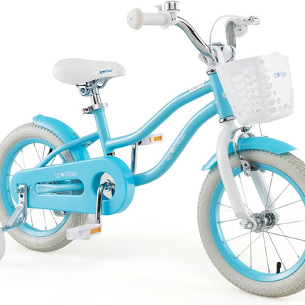 BABY JOY Kids Bike, 12 14 16 18 Inch Children's Bicycle w/Training Wheels, Double Brakes, Kids Bike for 4-8 Years Boys Girls