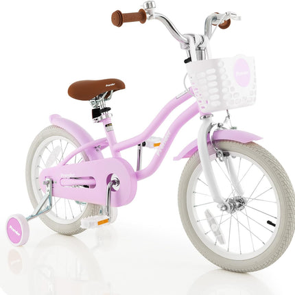 BABY JOY Kids Bike, 12 14 16 18 Inch Children's Bicycle w/Training Wheels, Double Brakes, Kids Bike for 4-8 Years Boys Girls
