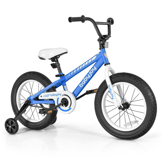 BABY JOY Kids Bicycle, 16" Bicycle w/Removable Auxiliary Wheels