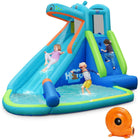 Inflatable Water Slide, Hippo Themed Bounce House - costzon