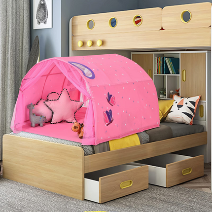 Costzon Kids Dream Bed Tent, Portable Baby Playhouse Privacy Space, Princess Tent w/Inner Pocket & Carrying Bag, Children Play Tent