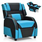 Costzon Kids Recliner, Gaming Recliner Chair, Ergonomic Leather Lounge Chair, Adjustable Racing Style Sofa for Children