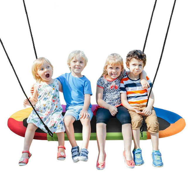 Costzon 60'' Giant Waterproof Platform Saucer Tree Swing Set, 700 lb Weight Capacity - costzon