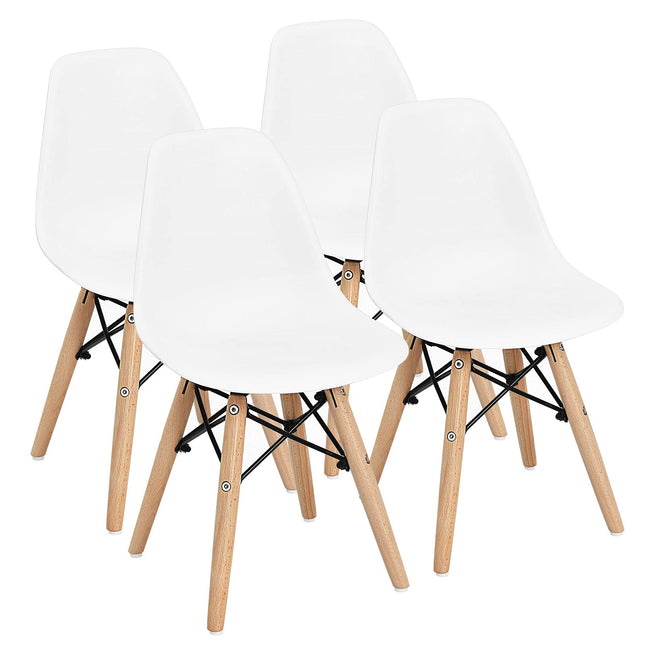 Costzon Kids Chair 4 Pcs, Toddler Chair in Mini DSW Size, Mid-Century Plastic Study Chair for Children