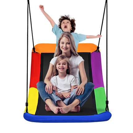 Costzon 700 lbs Giant 60'' Platform Saucer Tree Swing Set for Kids and Adult, Indoor/Outdoor Swing