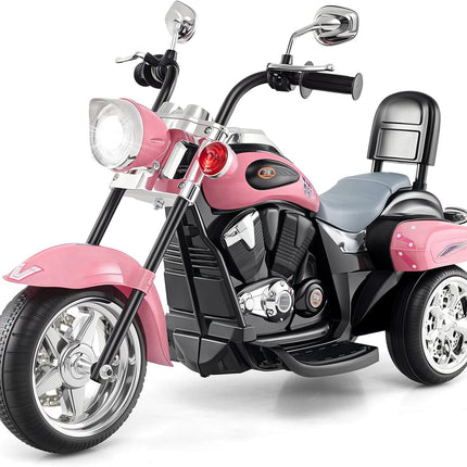 Costzon Kids Ride on Chopper Motorcycle, 6 V Battery Powered Motorcycle Trike w/Horn