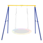 Costzon 550lbs Metal Swing Sets for Backyard, Heavy Duty Full Steel Swing Frame A-Frame Swing Stand
