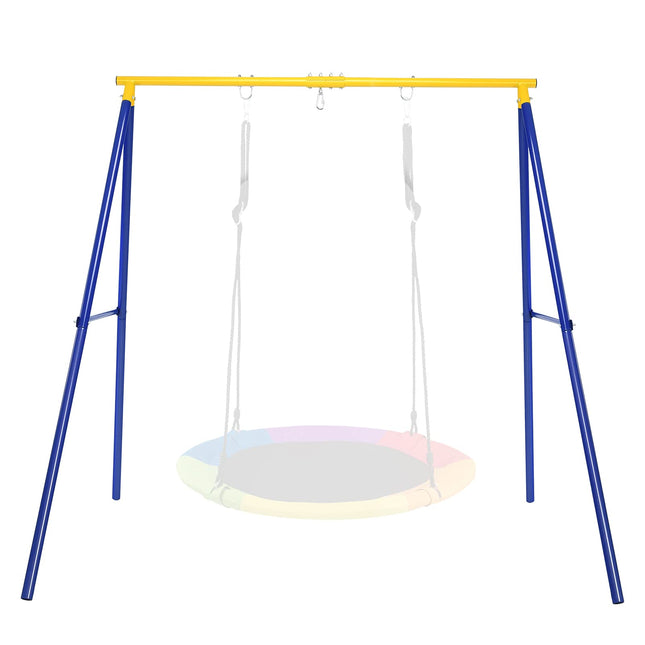 Costzon 550lbs Metal Swing Sets for Backyard, Heavy Duty Full Steel Swing Frame A-Frame Swing Stand