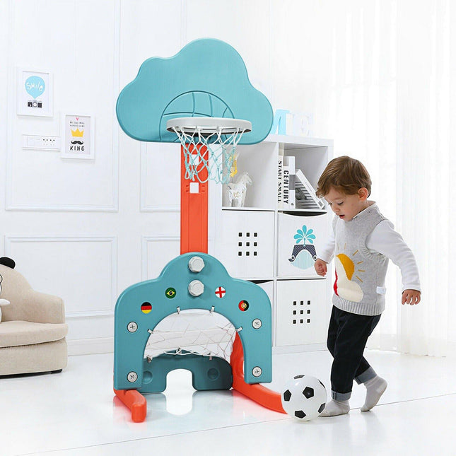 Costzon Kids Basketball Hoop, Toddler Sports Activity Center w/ 5 Adjustable Height Levels - costzon
