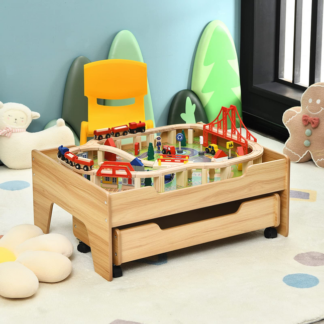 Wood Kids Activity Table - Costzon
