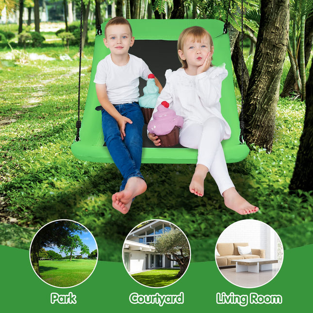 Costzon 700 lbs Giant 60'' Platform Saucer Tree Swing Set for Kids and Adult, Indoor/Outdoor Swing