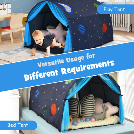 Costzon Kids Dream Bed Tent, Portable Baby Playhouse Privacy Space, Princess Tent w/Inner Pocket & Carrying Bag, Children Play Tent