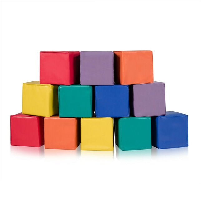 Costzon Soft Blocks, Toddler Foam Block Playset for Safe Active Play and Building (5.5-Inch, 12-Piece) - costzon