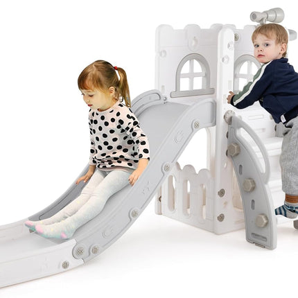 BABY JOY Toddler Slide 6-in-1 Indoor Kids Slide Playset