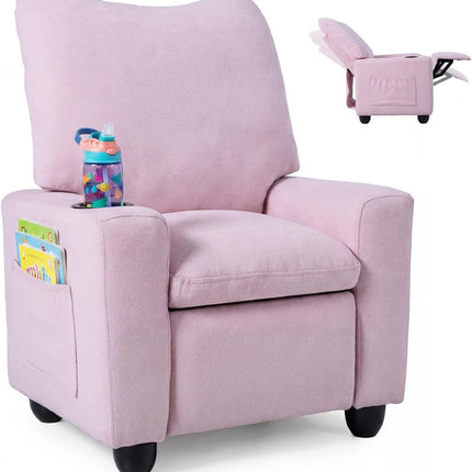 Costzon Ergonomic Kids Recliner Chair with Cup Holder & Footrest