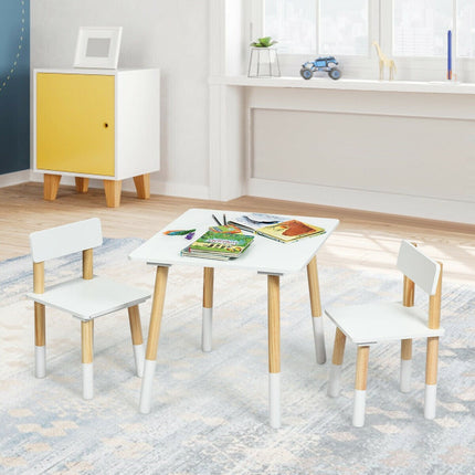 Costzon Kids Table and Chair Set, Wooden Table Furniture for Toddler Drawing Reading Arts Crafts Snack Time - costzon