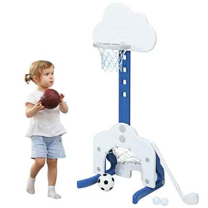 Costzon Kids Basketball Hoop, Toddler Sports Activity Center w/ 5 Adjustable Height Levels - costzon