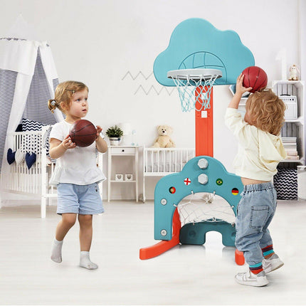 Costzon Kids Basketball Hoop, Toddler Sports Activity Center w/ 5 Adjustable Height Levels - costzon