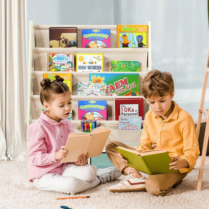 Costzon Bookshelf for Kids, 2 in 1 Children Display Bookcase Classroom Storage Organizer - costzon