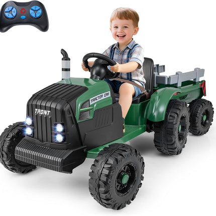 Costzon 24V Ride on Tractor with Detachable Trailer