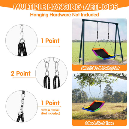 Costzon 700 lbs Giant 60'' Platform Saucer Tree Swing Set for Kids and Adult, Indoor/Outdoor Swing
