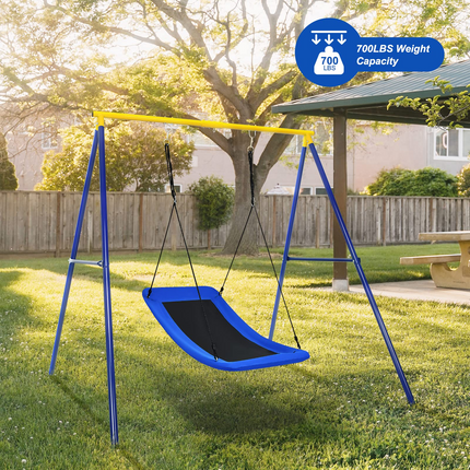 Costzon 700 lbs Giant 60'' Platform Saucer Tree Swing Set for Kids and Adult, Indoor/Outdoor Swing