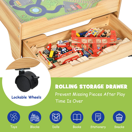 Wood Kids Activity Table - Costzon
