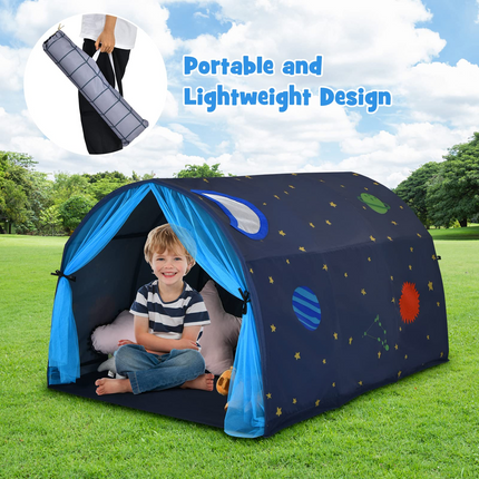 Costzon Kids Dream Bed Tent, Portable Baby Playhouse Privacy Space, Princess Tent w/Inner Pocket & Carrying Bag, Children Play Tent