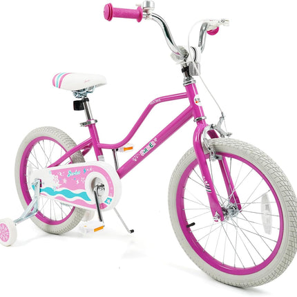 BABY JOY Girls Bike | 12” 14” 16” 18” Kids Bike for 3-8 Years Old with Training Wheels