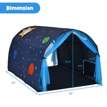 Costzon Kids Dream Bed Tent, Portable Baby Playhouse Privacy Space, Princess Tent w/Inner Pocket & Carrying Bag, Children Play Tent