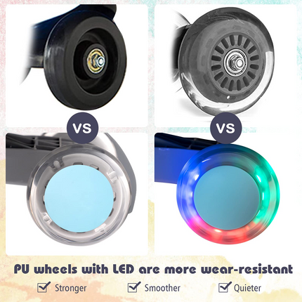 BABY JOY Wiggle Car for Kids, Swing Car with LED Flashing Wheels, Ride-on Toy for Boys Girls 3 Year Old and Up