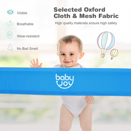 Costzon Bed Rails for Toddlers, 71'' Extra Long, Swing Down Bed Guard w/Safety Strap for Convertible Crib