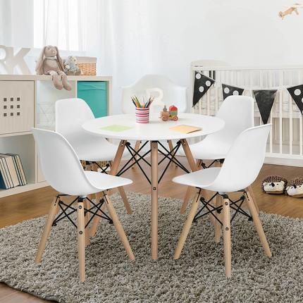 Costzon Kids Chair 4 Pcs, Toddler Chair in Mini DSW Size, Mid-Century Plastic Study Chair for Children