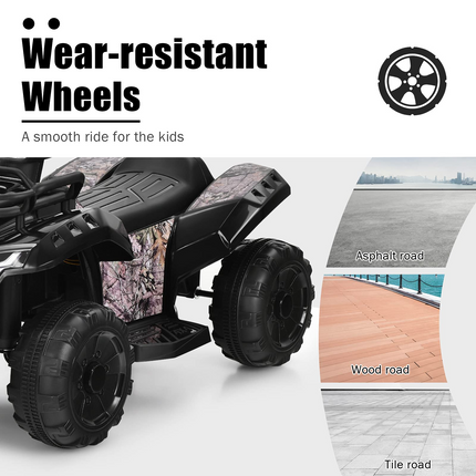 Kids ATV, 6V Battery Powered Electric Vehicle - Tangkula