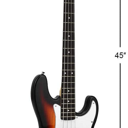 Full Size Electric 4 String Bass Guitar for Beginner Complete Kit - costzon