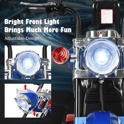 Costzon Kids Ride on Chopper Motorcycle, 6 V Battery Powered Motorcycle Trike w/Horn - costzon