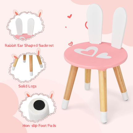 Costzon Kids Vanity Set with Mirror, 2 in 1 Princess Makeup Dressing Table w/ Detachable Top
