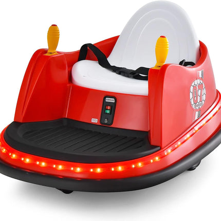 Costzon Bumper Car for Kids, 12V Battery Powered Bumping Car w/Remote Control, Dual Joysticks