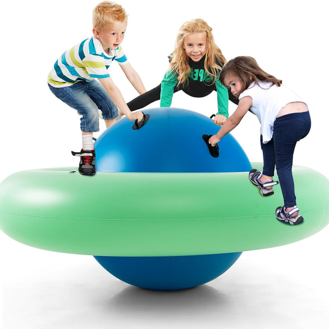 Costzon Giant Inflatable Dome Rocker Bouncer, Blow Up Rocking Ball Playground