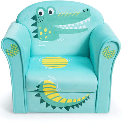 Costzon Kids Sofa, Children Armrest Chair with Pattern, Toddler Furniture w/Sturdy Wood Construction for Boys & Girls - costzon
