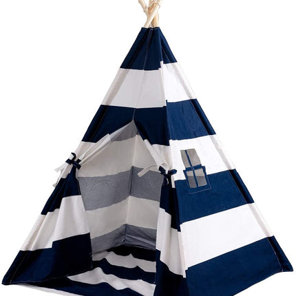 Costzon Kids Play Tent Indian Tent 5' Cotton Canvas Baby Children Playhut with Carry Bag - costzon