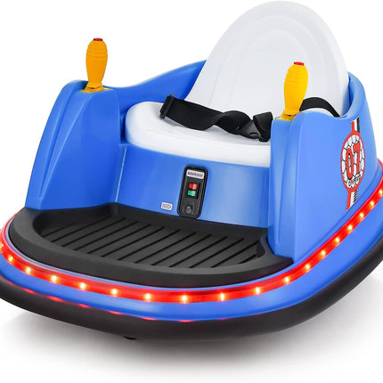Costzon Bumper Car for Kids, 12V Battery Powered Bumping Car w/Remote Control, Dual Joysticks