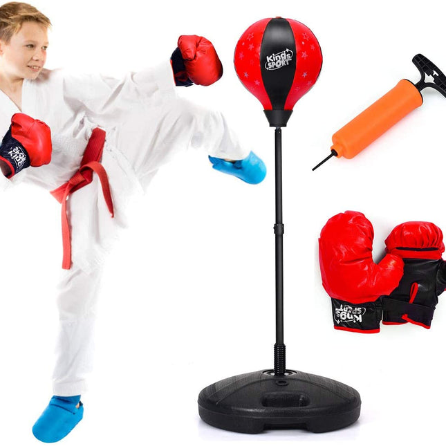Costzon Kids Boxing Set, Height Adjustable Punching Ball Stand (Kids) - costzon