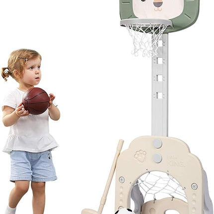 Costzon Kids Basketball Hoop, Toddler Sports Activity Center w/ 5 Adjustable Height Levels - costzon