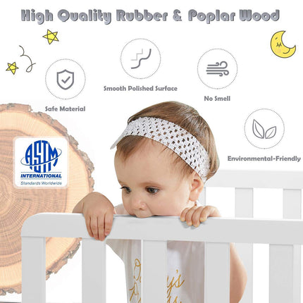 Classic Design Rubber Wood Kids Bed - Costzon